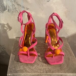 Gianni Bini Pink and Orange Heels